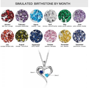 Personalized Birthstone Necklace JEWJONE101894